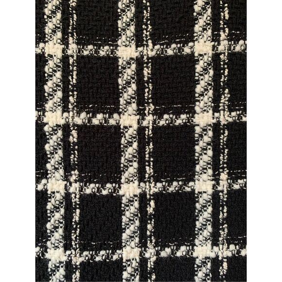 Generation Love Boucle Plaid Mini Skirt with Gold Button Detailing Black Size XS - Picture 6 of 12